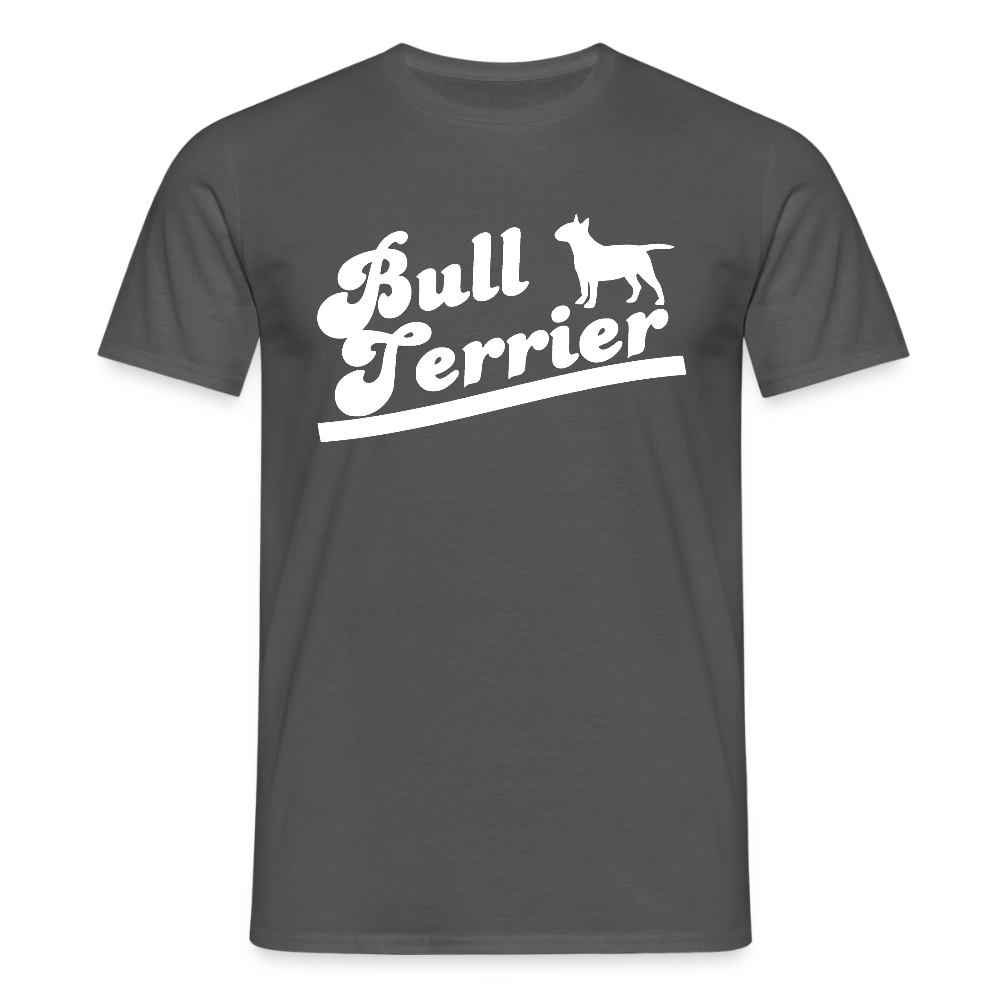 Bull Terrier-Schriftzug | Männer T-Shirt - Anthrazit