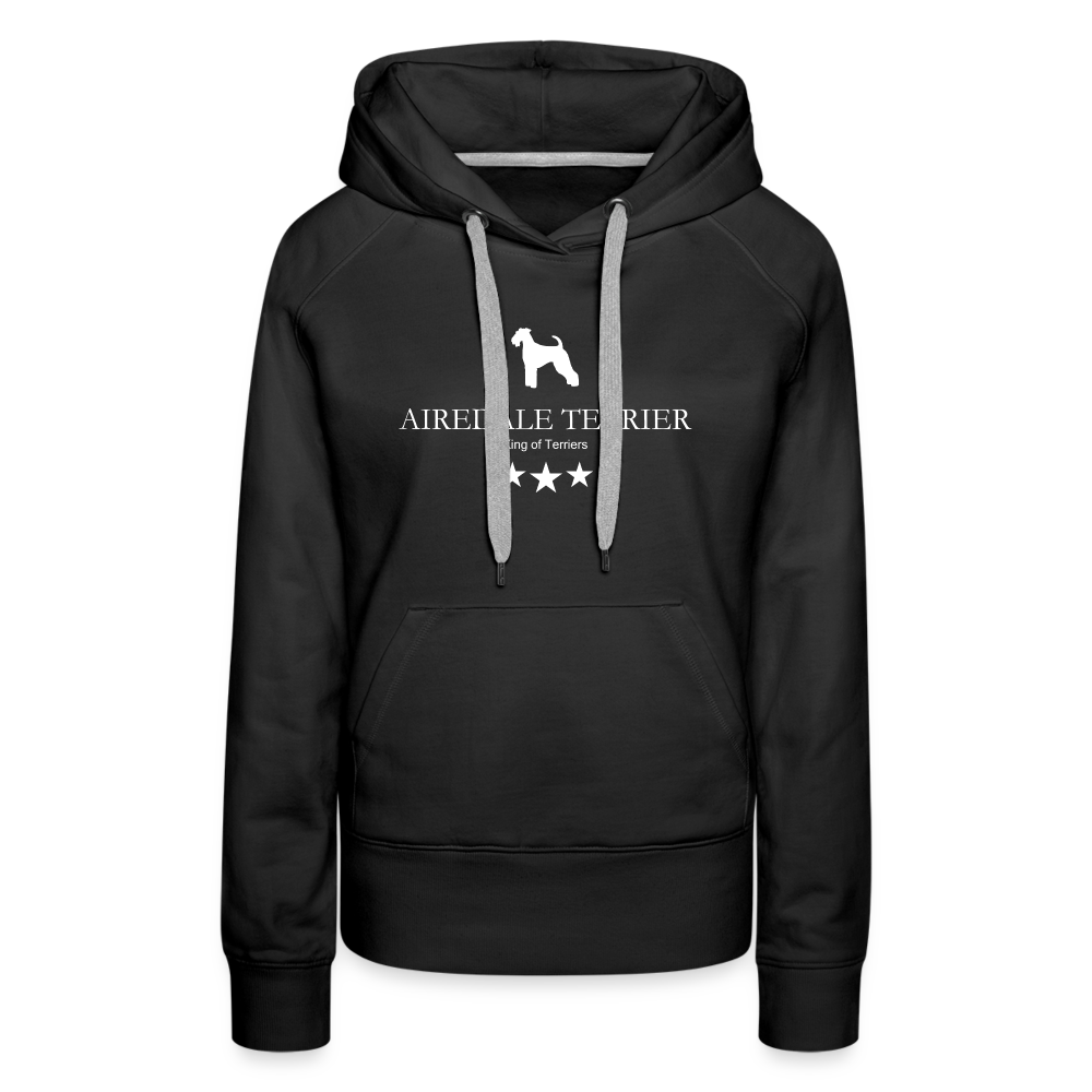 Frauen Premium Hoodie - Airedale Terrier - King of terriers... - Schwarz