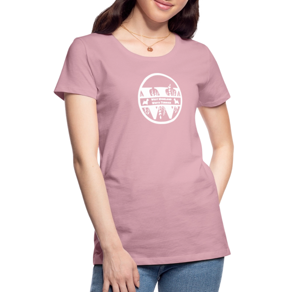 Women’s Premium T-Shirt - West Highland White Terrier - Monogramm - Hellrosa
