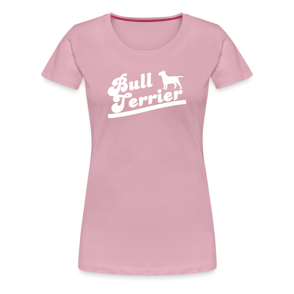 Women’s Premium T-Shirt - Bull Terrier-Schriftzug - Hellrosa