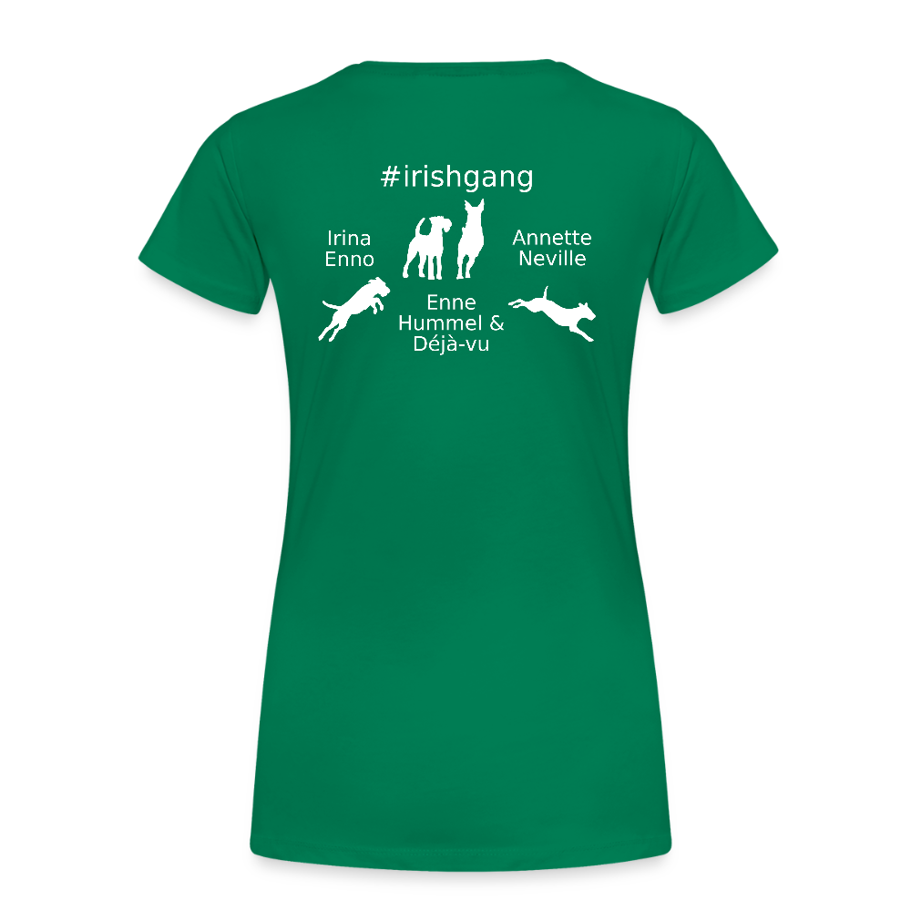 Frauen Premium T-Shirt - #IRISHGANG - Kelly Green