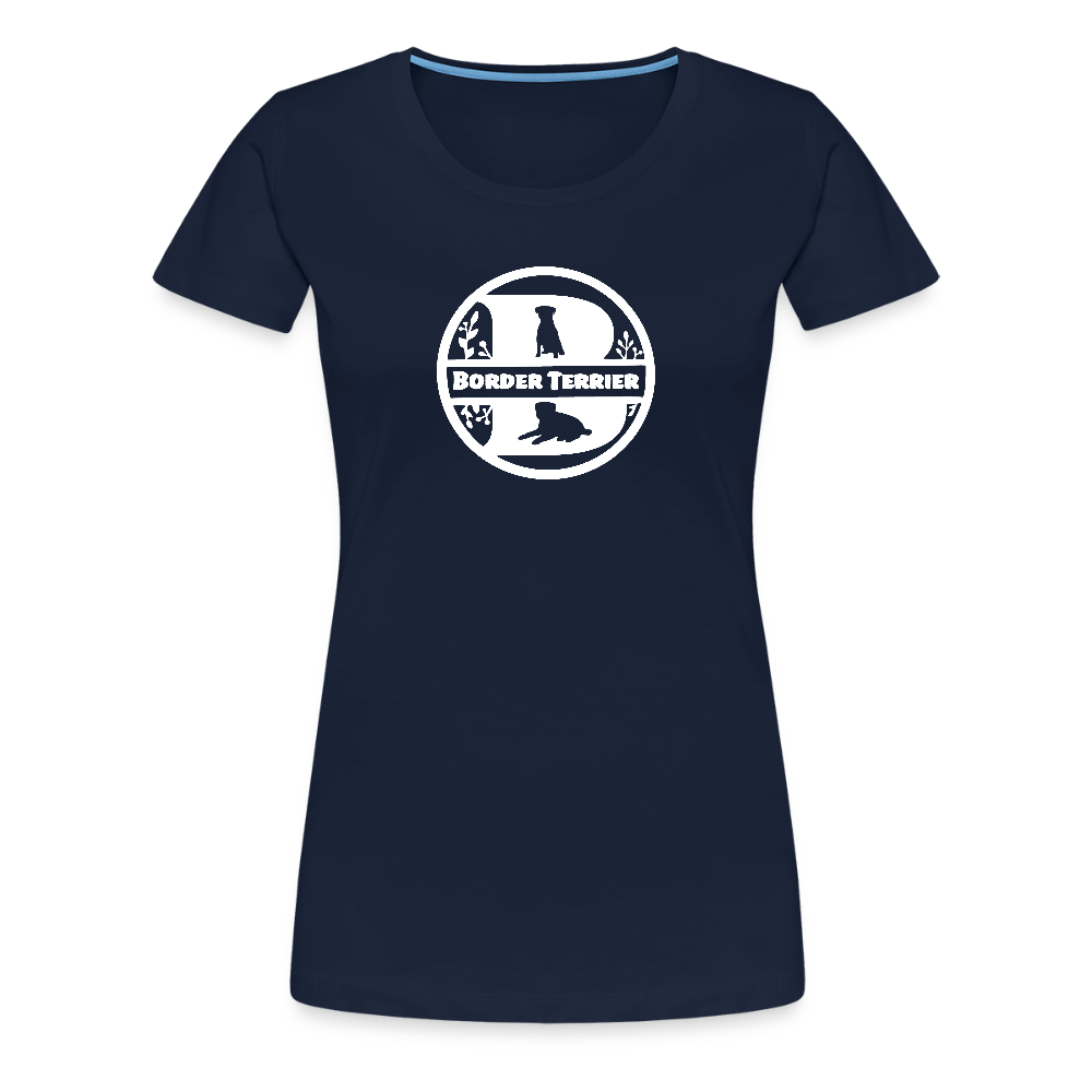 Women’s Premium T-Shirt - Border Terrier - Monogramm - Navy