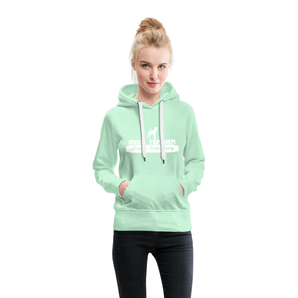 Irish Terrier - Active, lively, wiry... | Frauen Premium Hoodie - helles Mintgrün