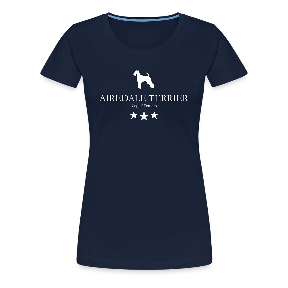 Women’s Premium T-Shirt - Airedale Terrier - King of terriers... - Navy