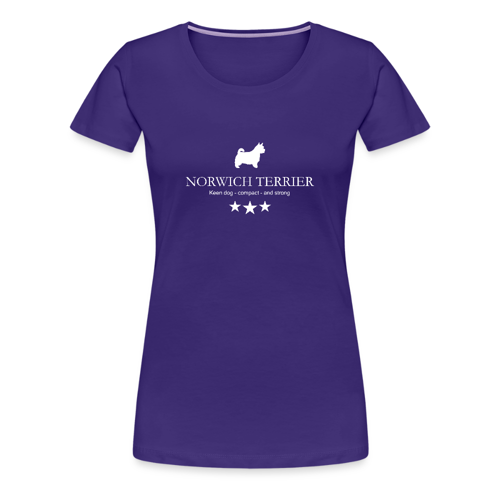 Women’s Premium T-Shirt - Norwich Terrier - Keen dog, compact and strong... - Lila