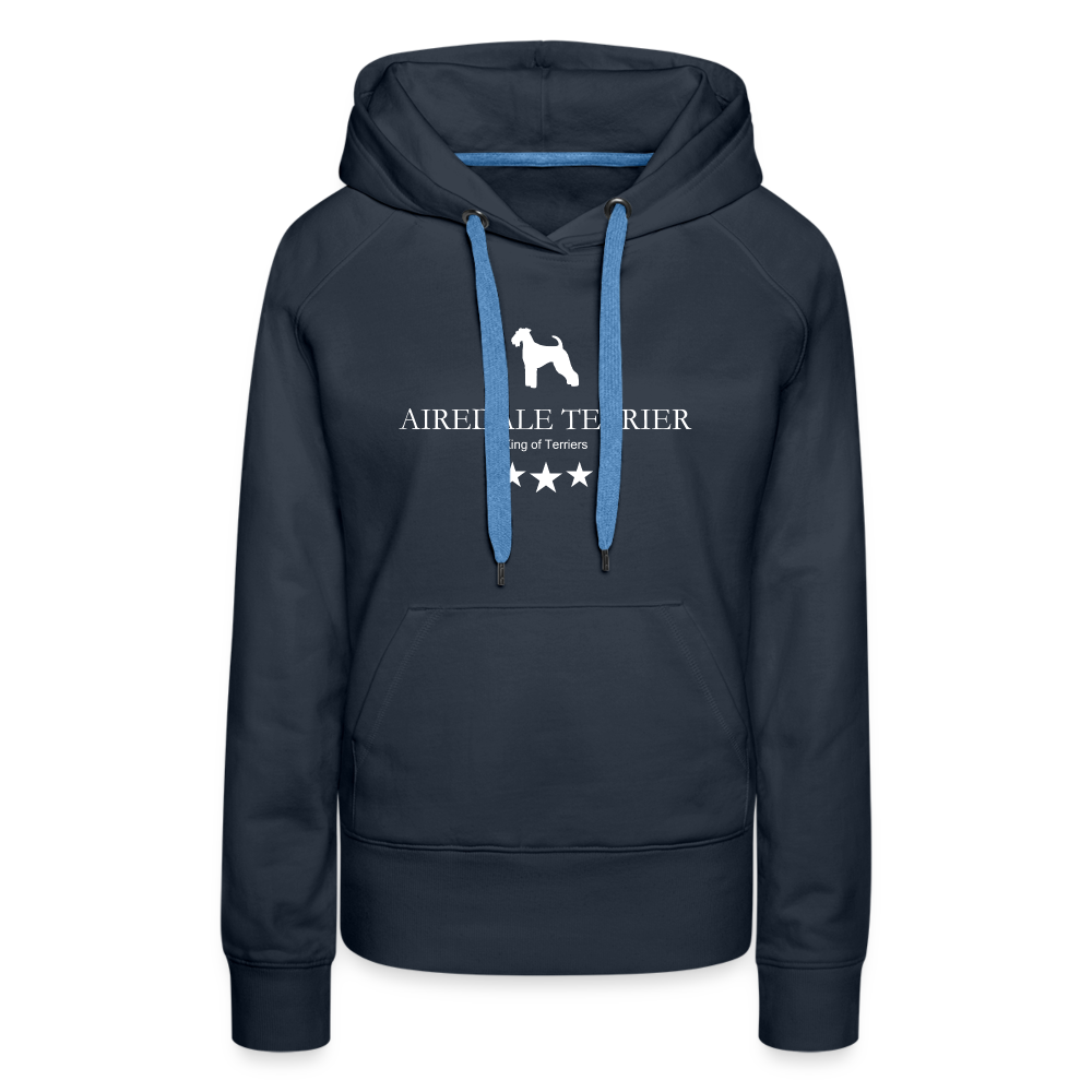 Frauen Premium Hoodie - Airedale Terrier - King of terriers... - Navy