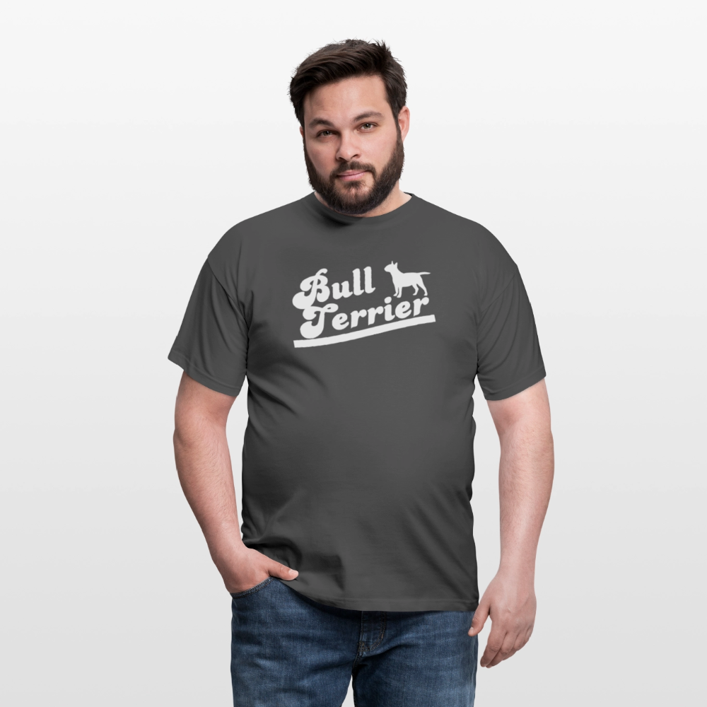 Bull Terrier-Schriftzug | Männer T-Shirt - Anthrazit