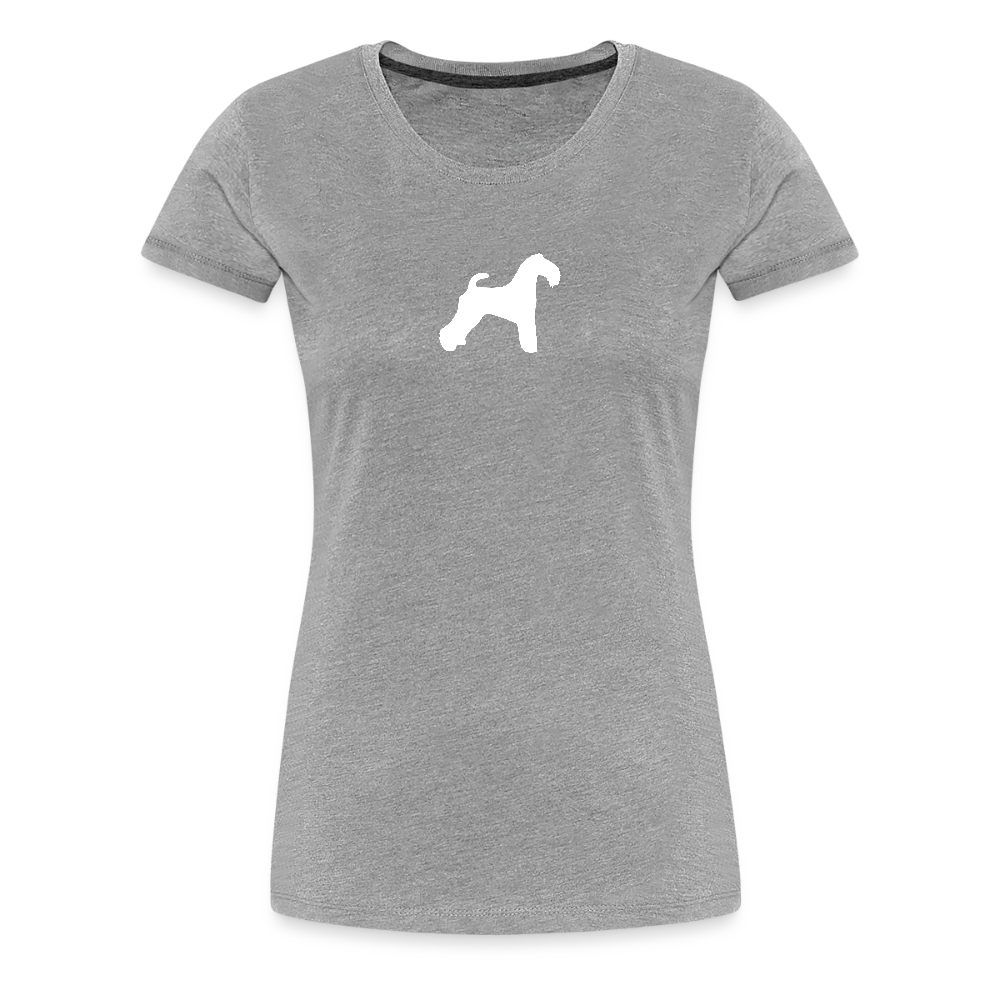 Kerry Blue Terrier-Silhouette | Women’s Premium T-Shirt - Grau meliert