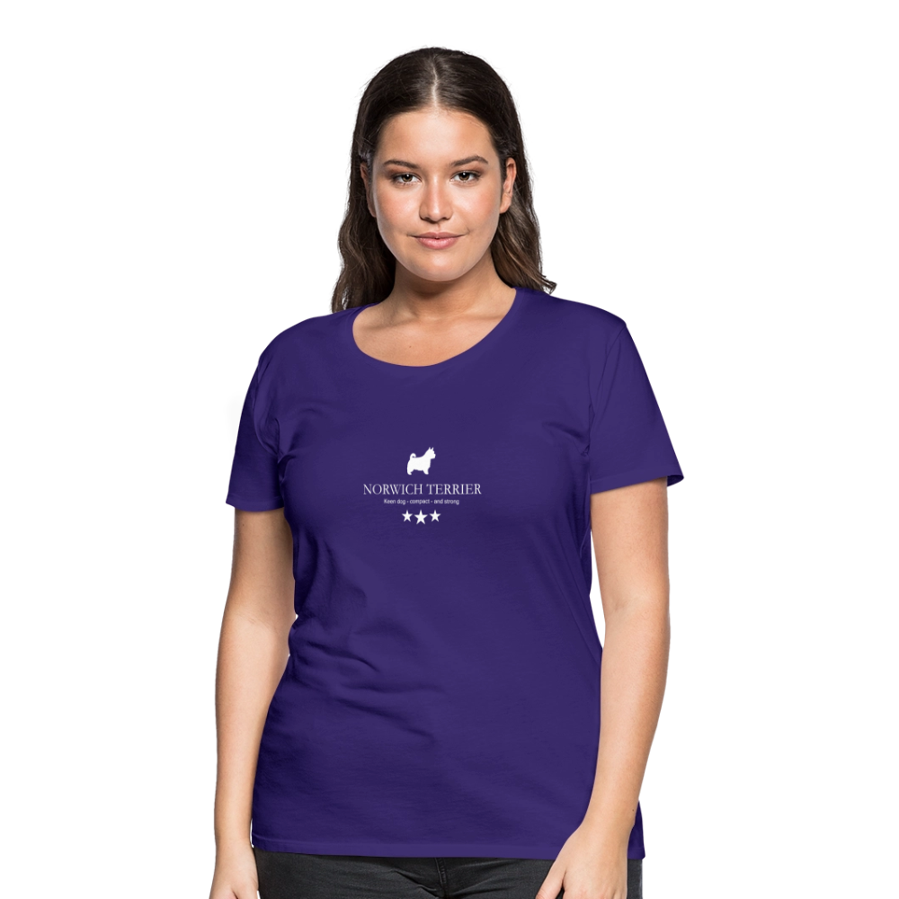 Women’s Premium T-Shirt - Norwich Terrier - Keen dog, compact and strong... - Lila