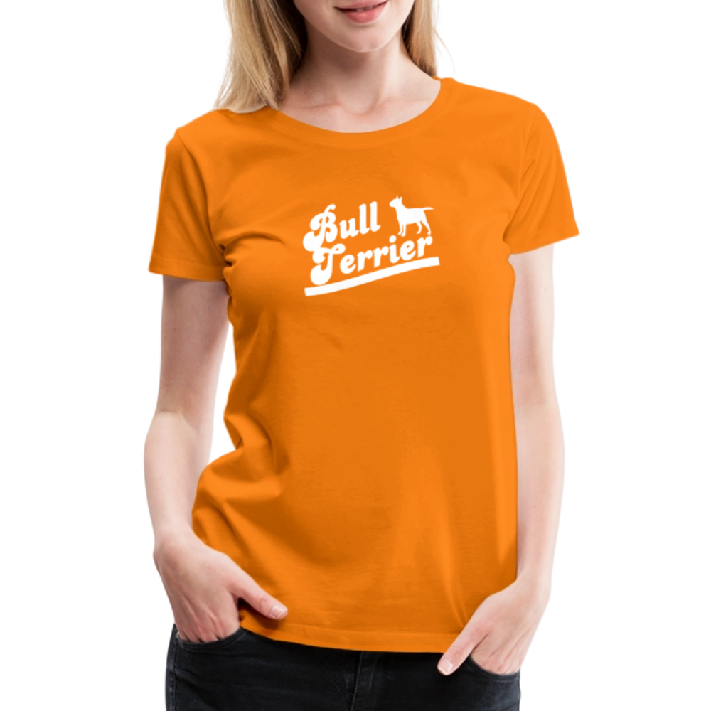 Women’s Premium T-Shirt - Bull Terrier-Schriftzug - Orange