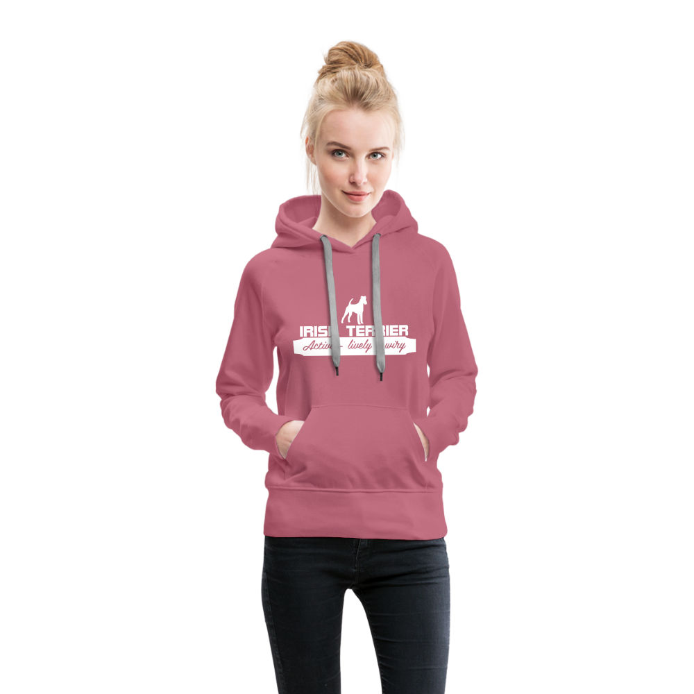 Irish Terrier - Active, lively, wiry... | Frauen Premium Hoodie - Malve