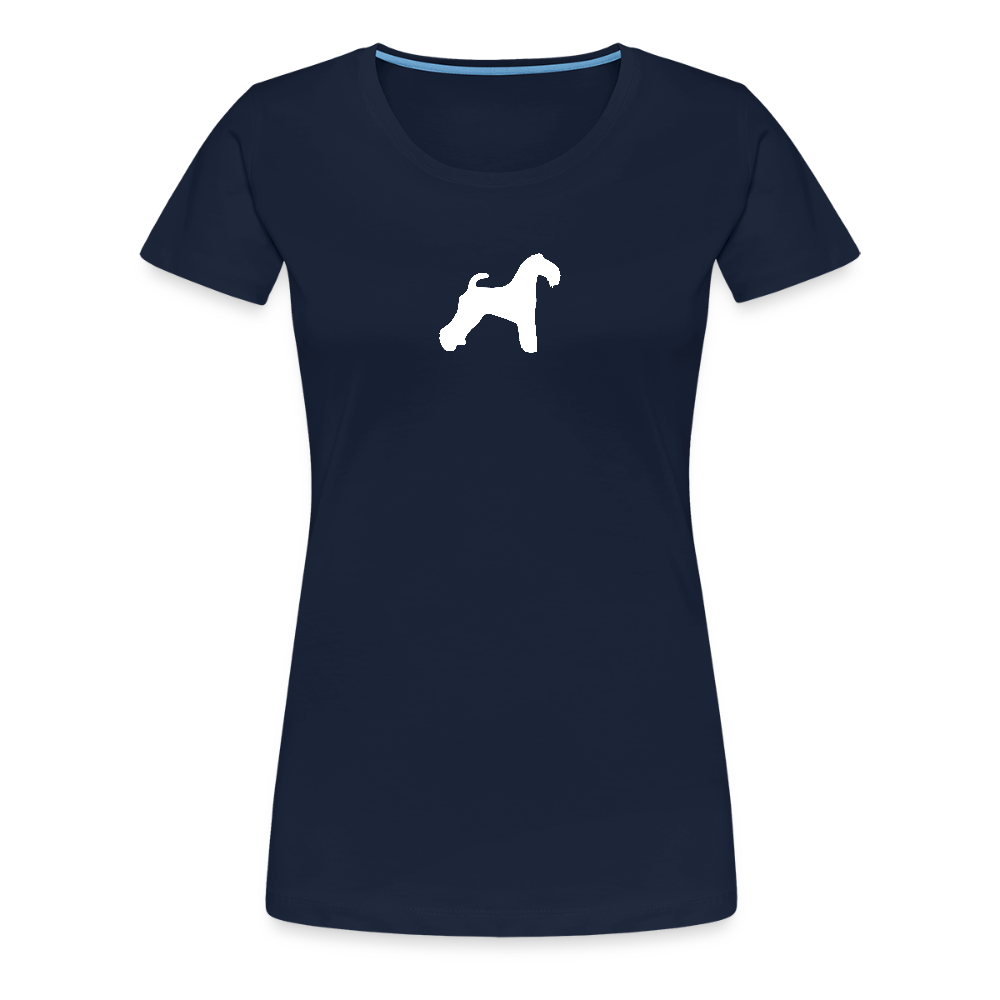 Kerry Blue Terrier-Silhouette | Women’s Premium T-Shirt - Navy