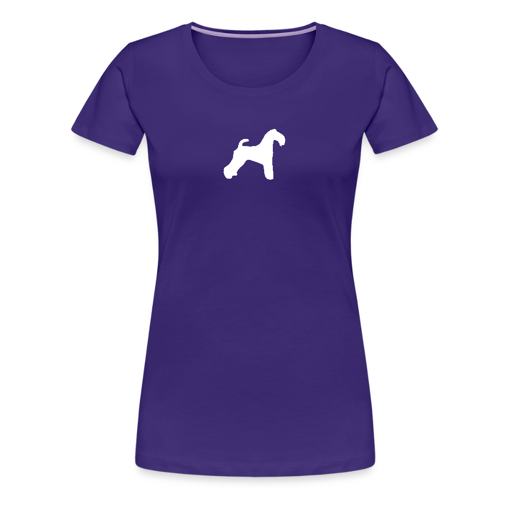 Kerry Blue Terrier-Silhouette | Women’s Premium T-Shirt - Lila