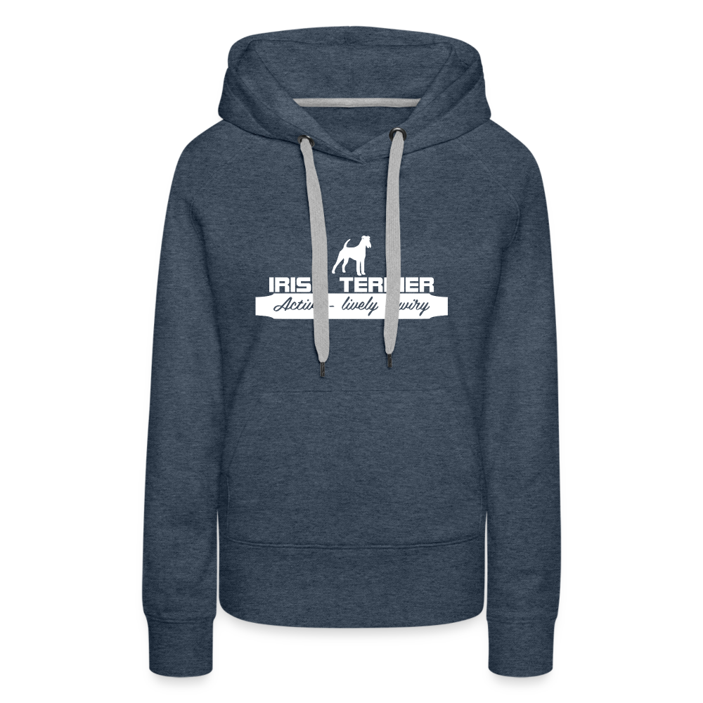 Irish Terrier - Active, lively, wiry... | Frauen Premium Hoodie - Jeansblau