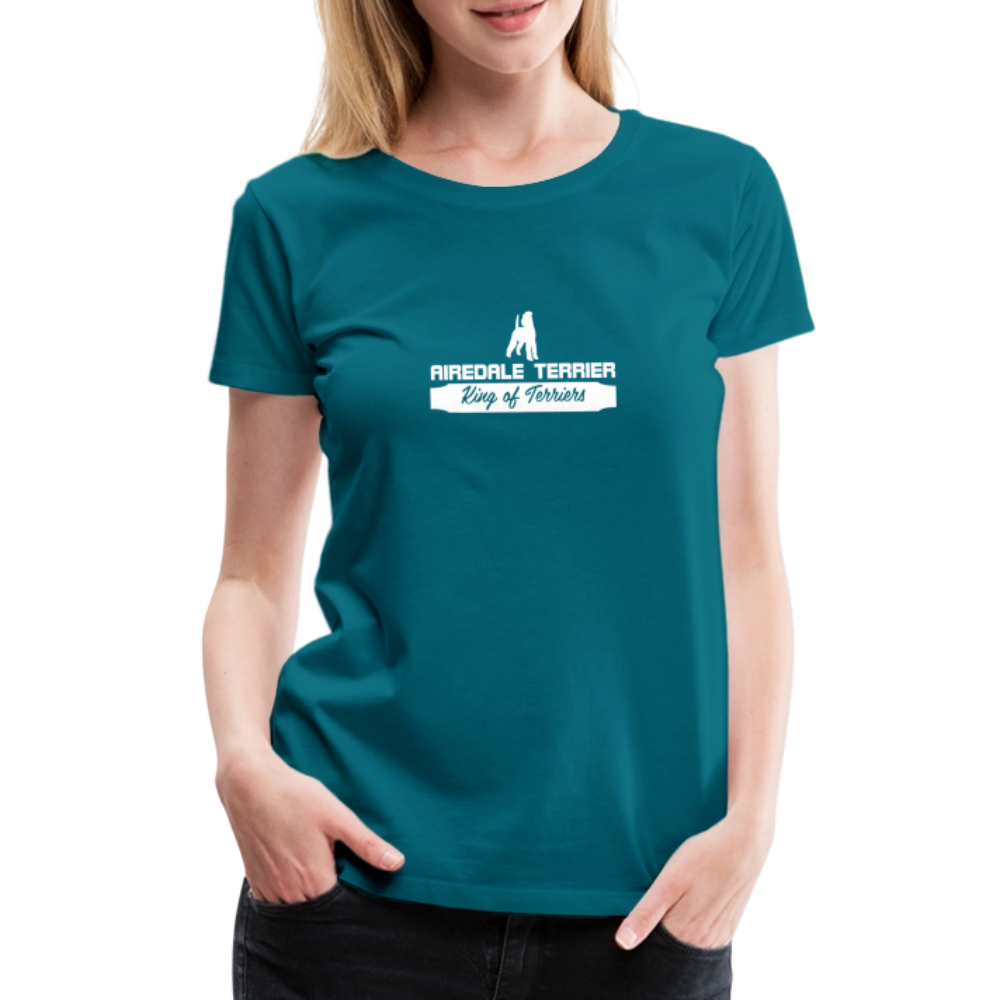 Frauen Premium T-Shirt - Airedale Terrier - King of terriers... - Divablau