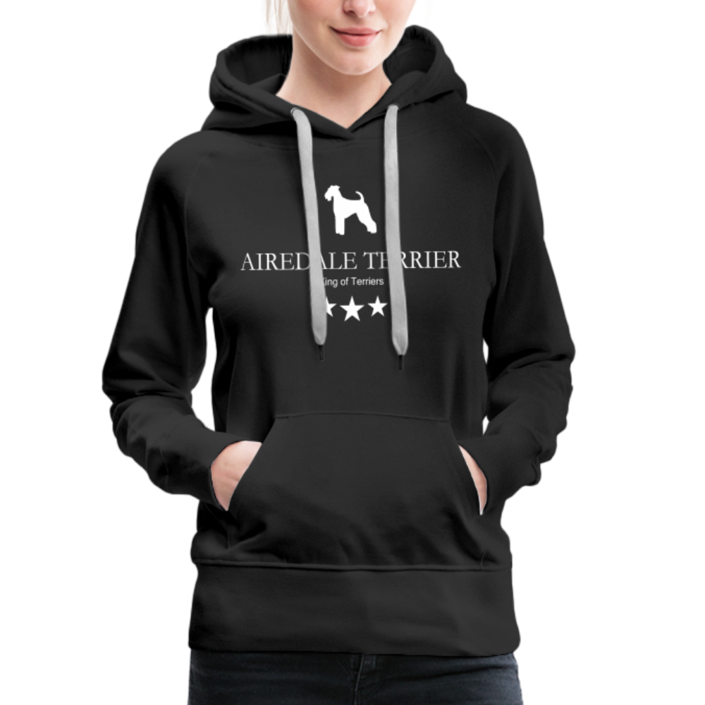Frauen Premium Hoodie - Airedale Terrier - King of terriers... - Schwarz