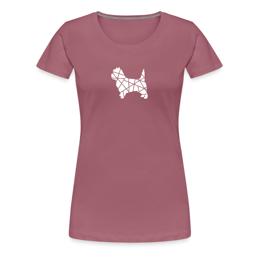 Women’s Premium T-Shirt - Cairn Terrier geometrisch - Malve