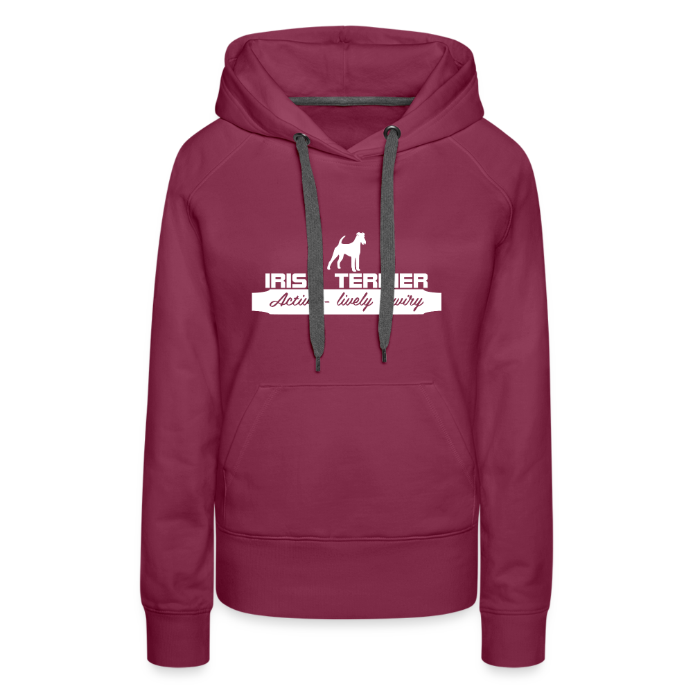 Irish Terrier - Active, lively, wiry... | Frauen Premium Hoodie - Bordeaux