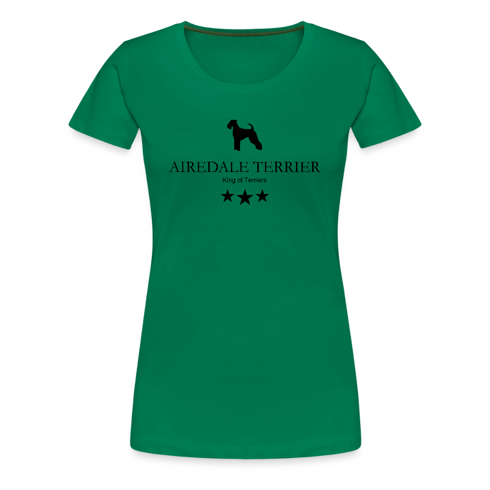 Women’s Premium T-Shirt - Airedale Terrier - King of terriers... - Kelly Green