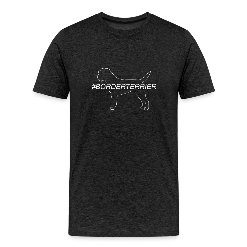Männer Premium T-Shirt - Border Terrier - Hashtag - Anthrazit