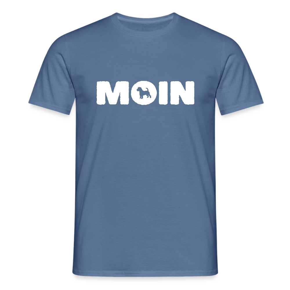 Jack Russell Terrier - Moin | Männer T-Shirt - Taubenblau