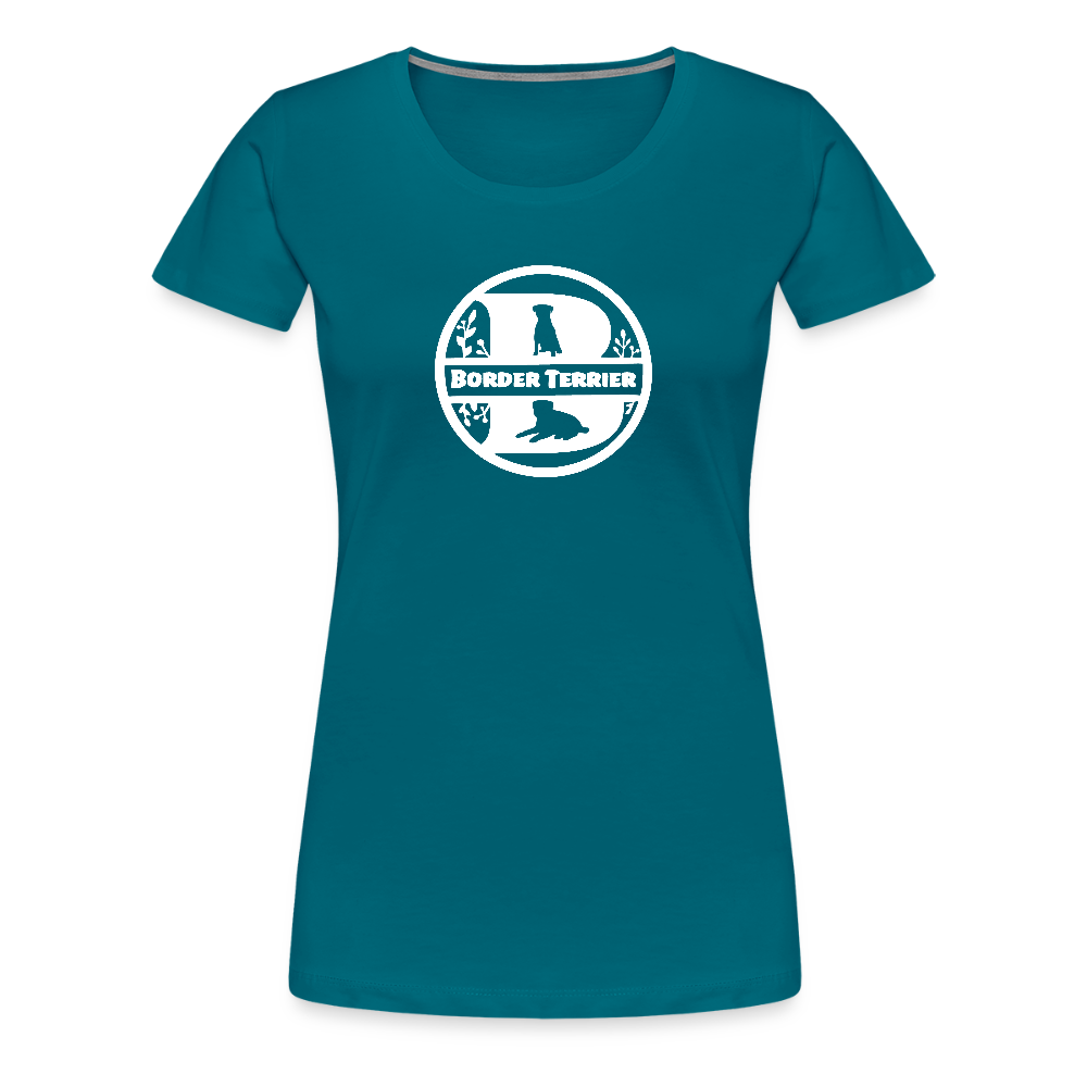 Women’s Premium T-Shirt - Border Terrier - Monogramm - Divablau