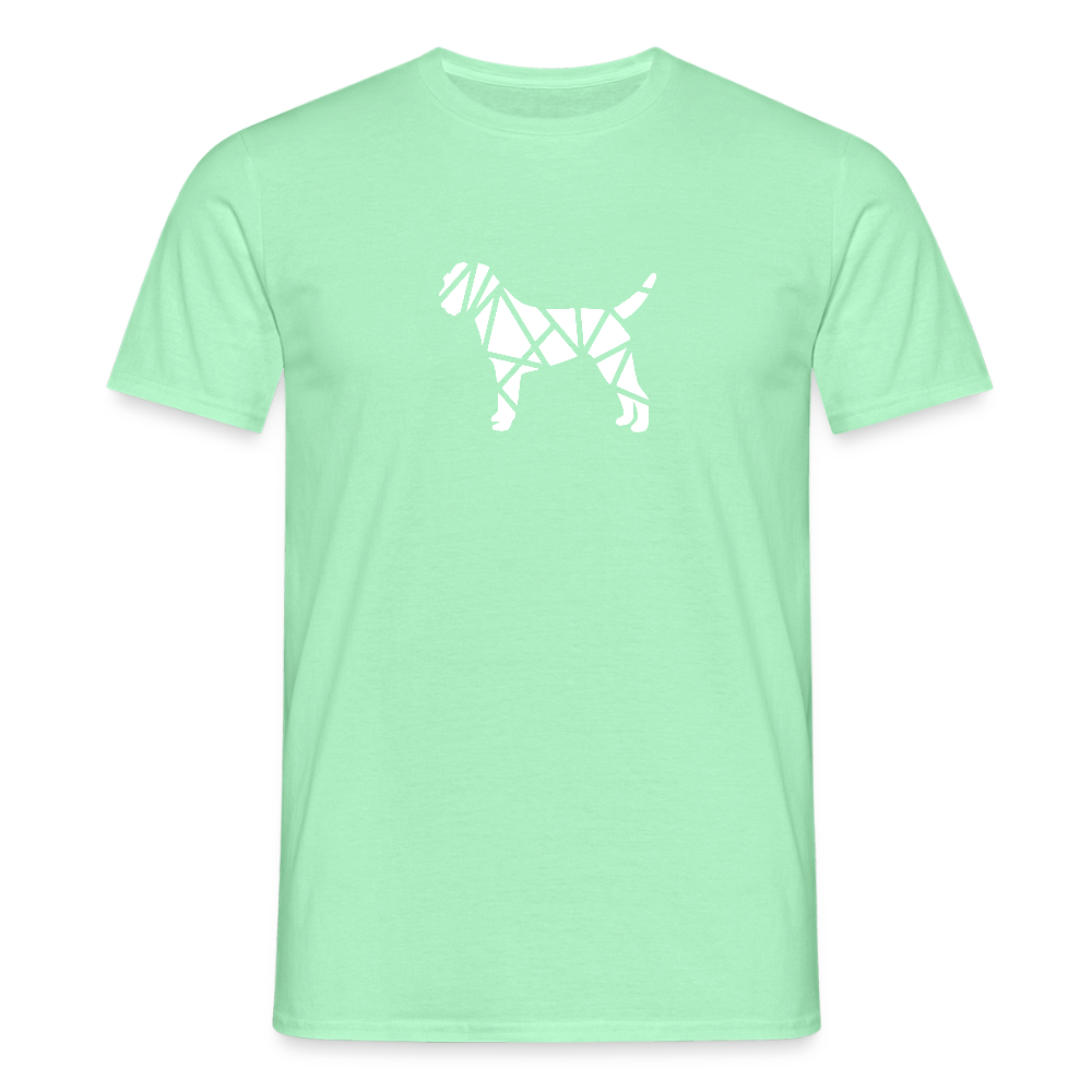 Border Terrier geometrisch | Männer T-Shirt - Mintgrün