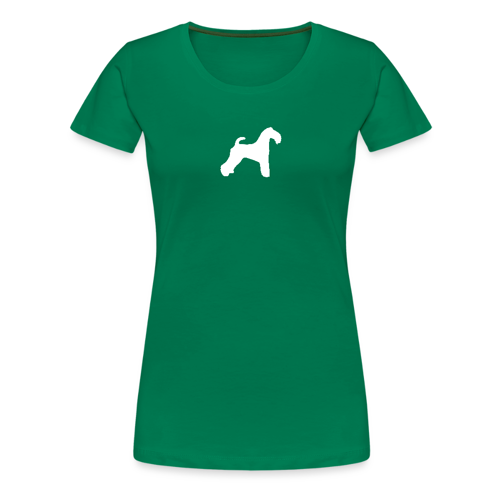 Kerry Blue Terrier-Silhouette | Women’s Premium T-Shirt - Kelly Green