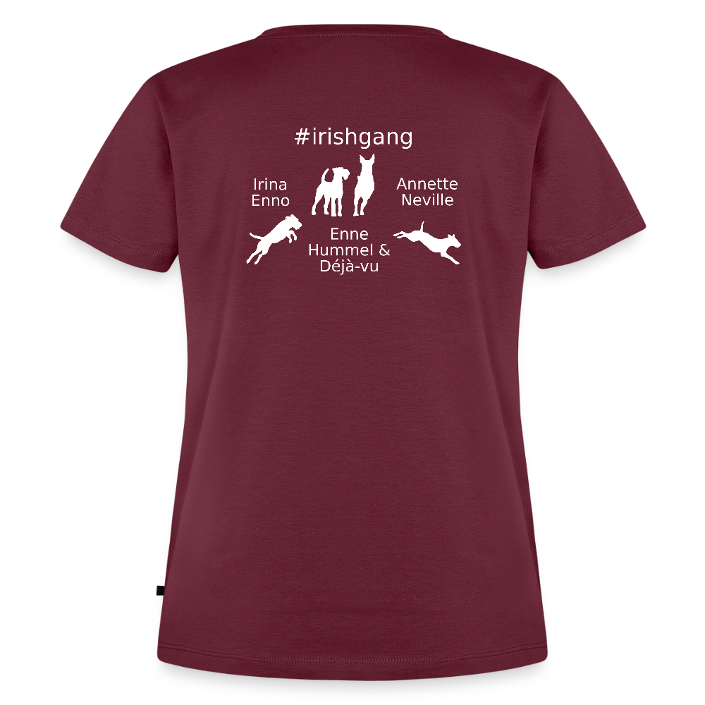 Frauen Premium T-Shirt - #IRISHGANG - Burgunderrot