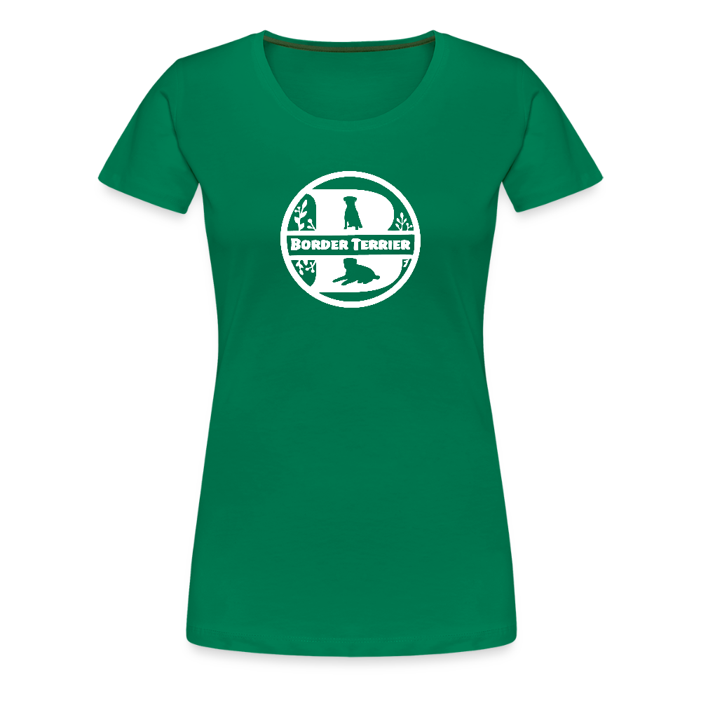Women’s Premium T-Shirt - Border Terrier - Monogramm - Kelly Green
