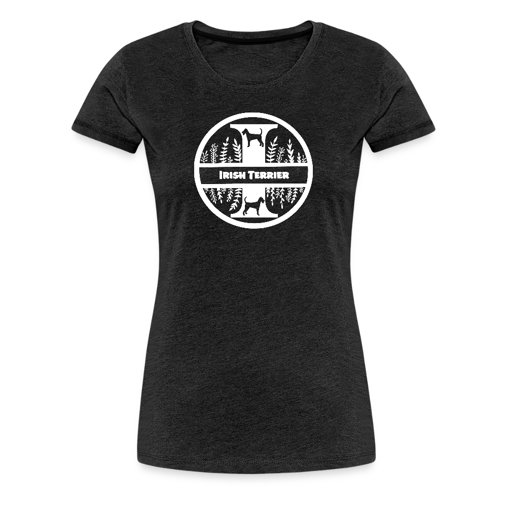Women’s Premium T-Shirt - Irish Terrier - Monogramm - Anthrazit