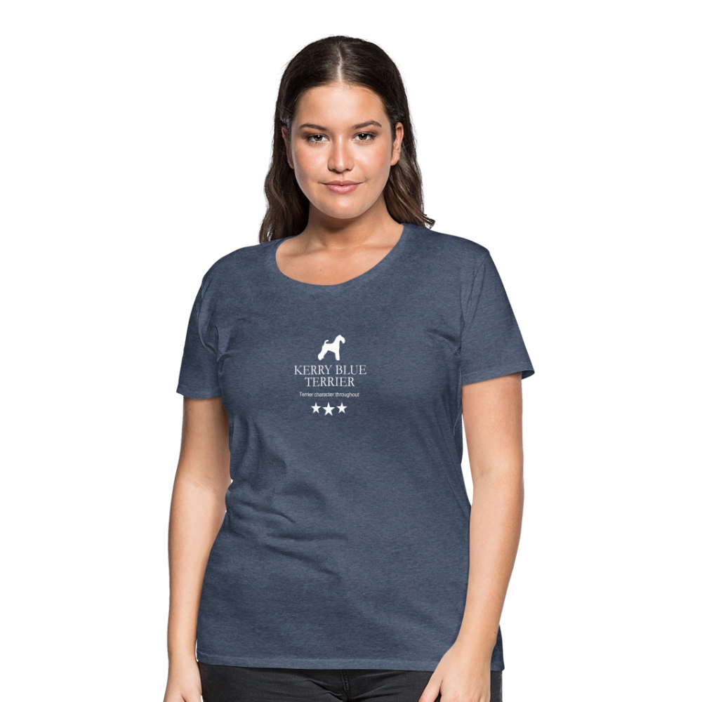Women’s Premium T-Shirt - Kerry Blue Terrier - Terrier character throughout... - Blau meliert