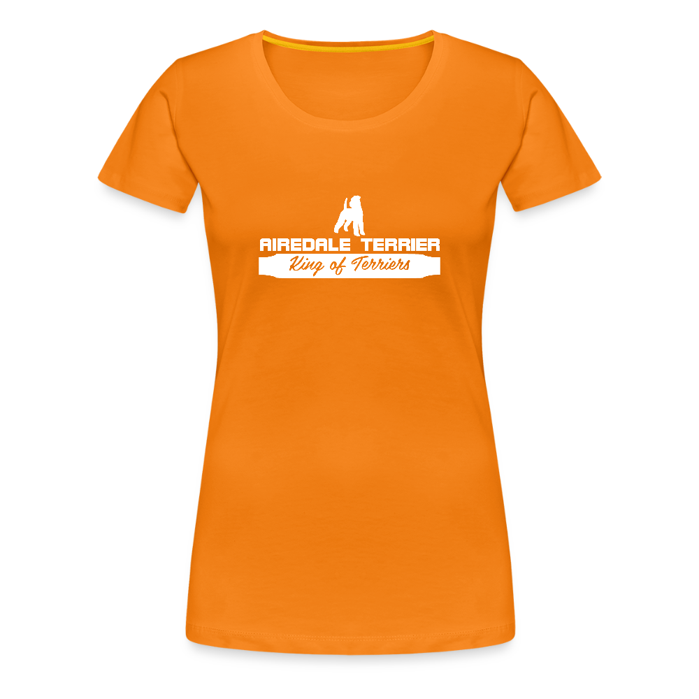 Frauen Premium T-Shirt - Airedale Terrier - King of terriers... - Orange