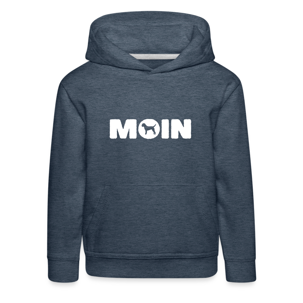 Kinder Premium Hoodie - Border Terrier - Moin - Jeansblau