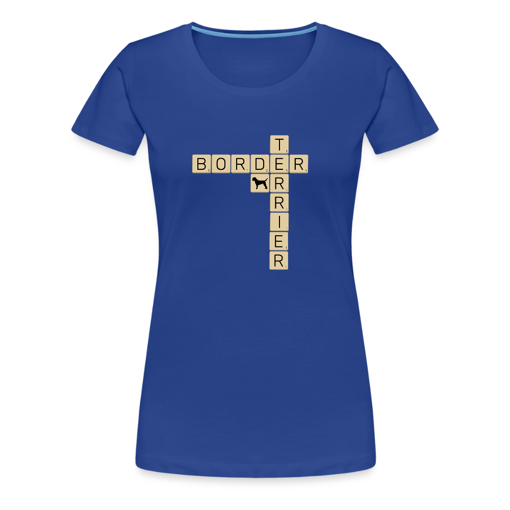 Border Terrier - Scrabble | Women’s Premium T-Shirt - Königsblau