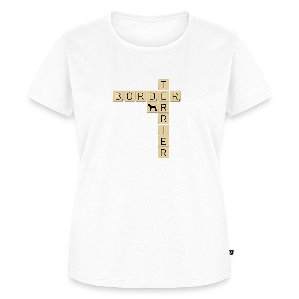 Border Terrier - Scrabble | Women’s Premium T-Shirt - Weiß