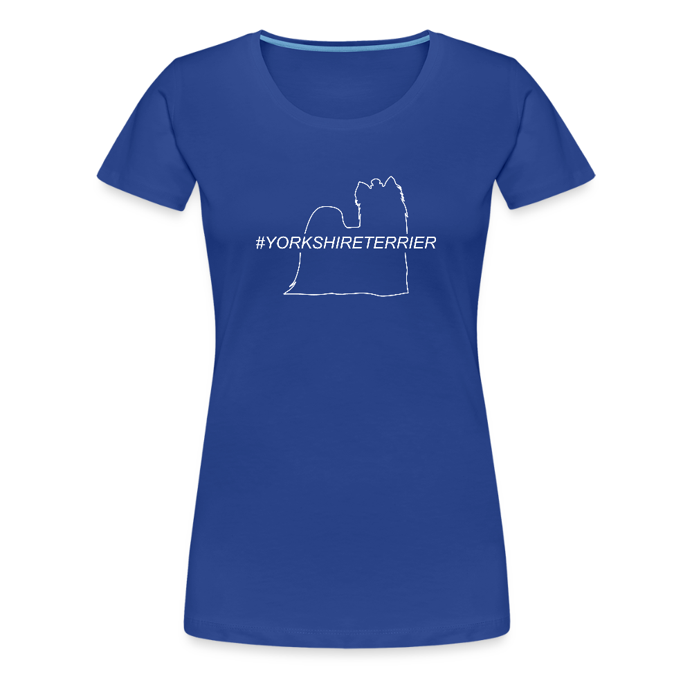 Women’s Premium T-Shirt - Yorkshire Terrier - Hashtag - Königsblau