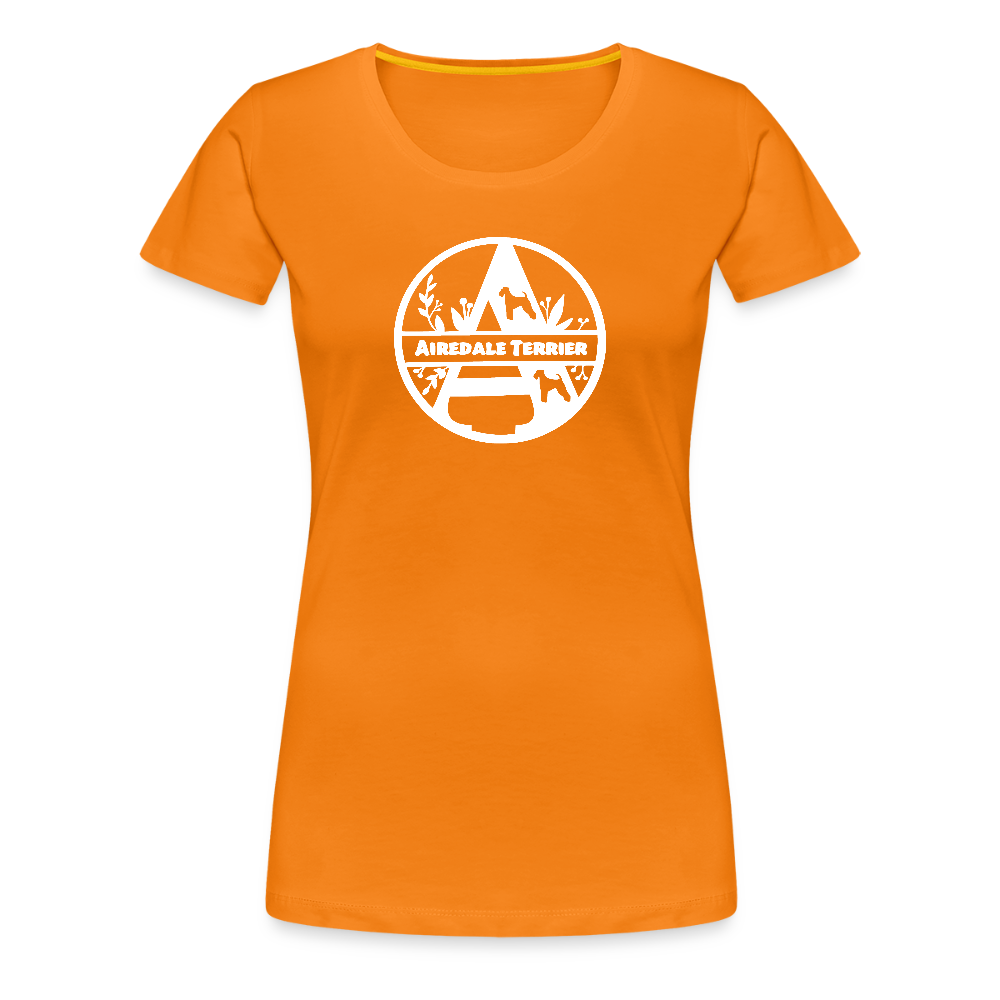 Women’s Premium T-Shirt - Airedale Terrier - Monogramm - Orange