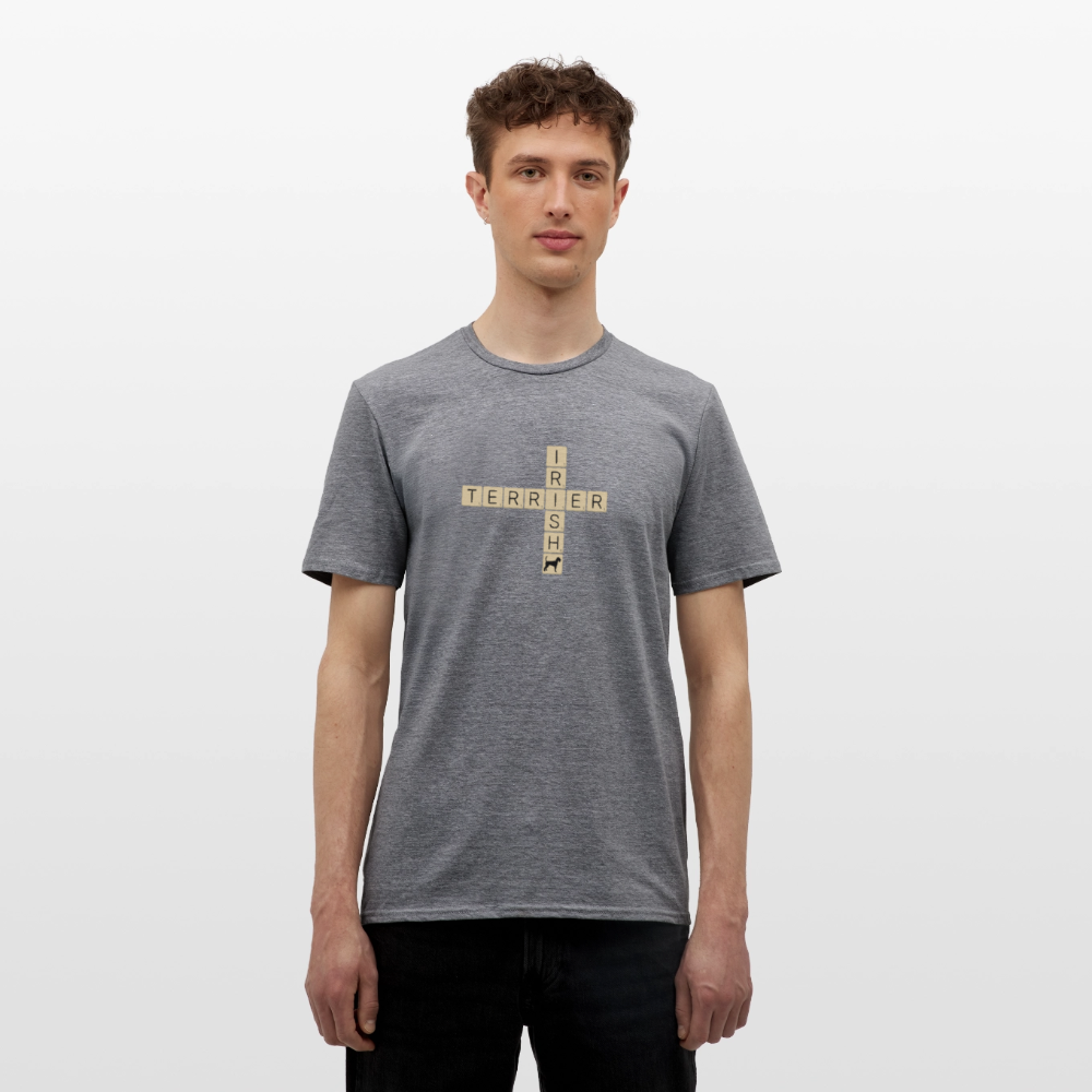 Irish Terrier - Scrabble | Männer T-Shirt - Graphit meliert