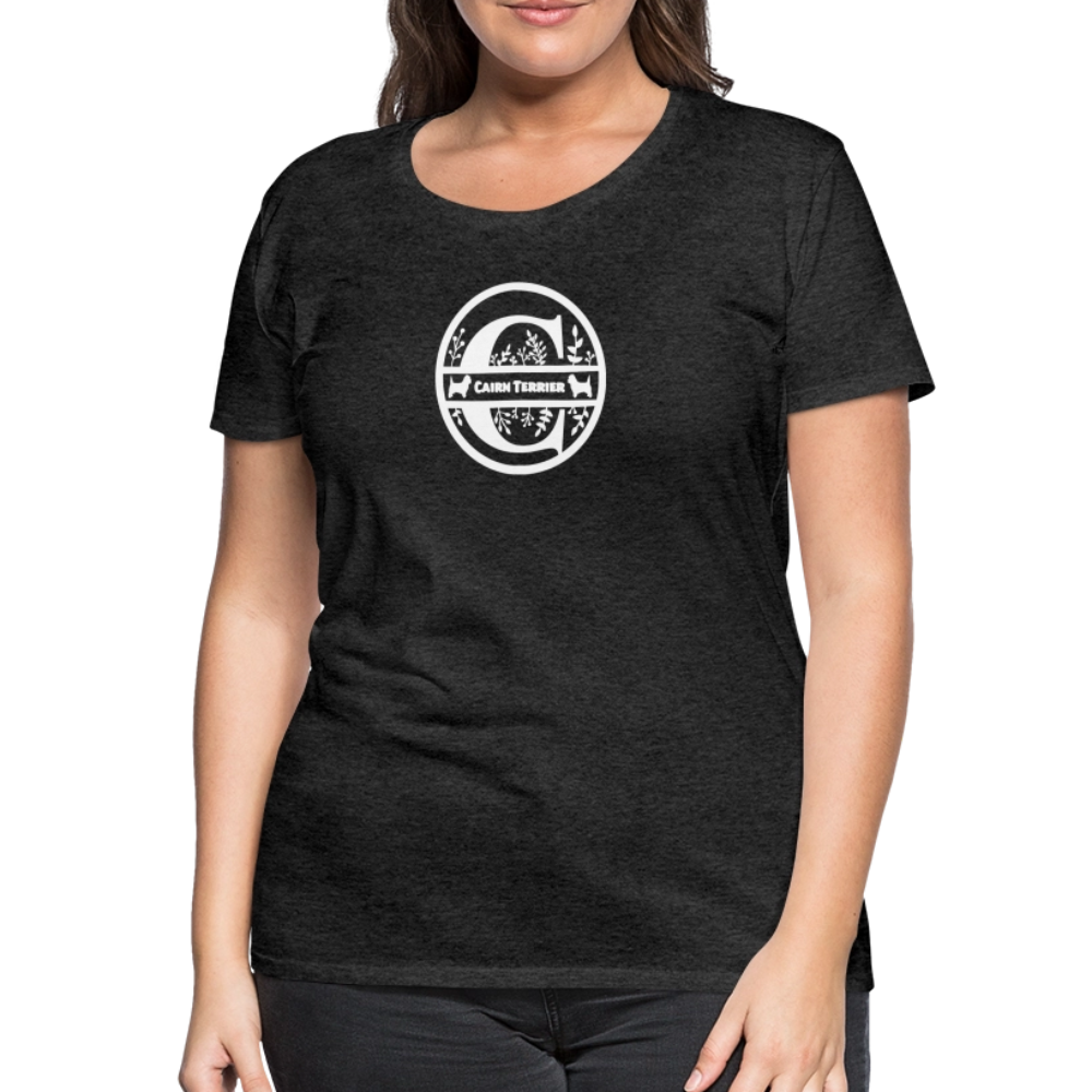 Women’s Premium T-Shirt - Cairn Terrier - Monogramm - Anthrazit