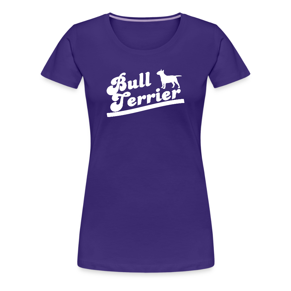Women’s Premium T-Shirt - Bull Terrier-Schriftzug - Lila