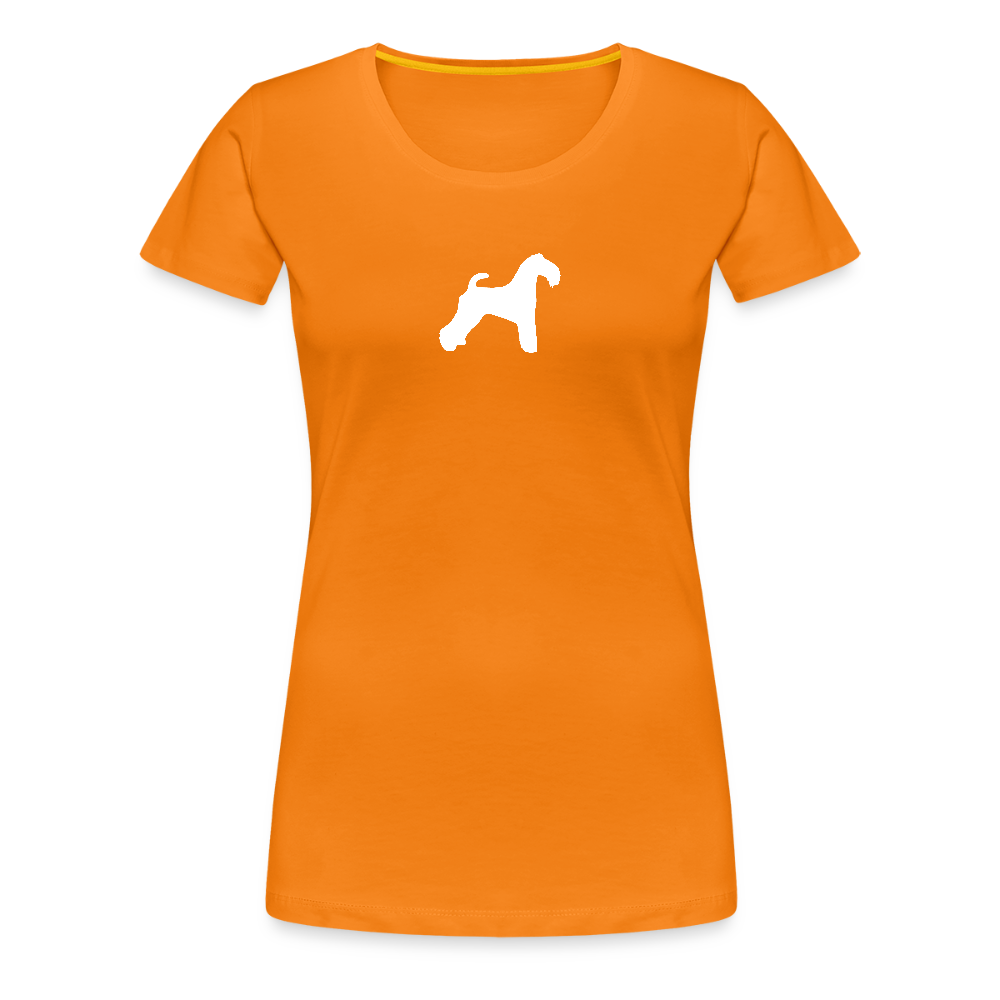 Kerry Blue Terrier-Silhouette | Women’s Premium T-Shirt - Orange