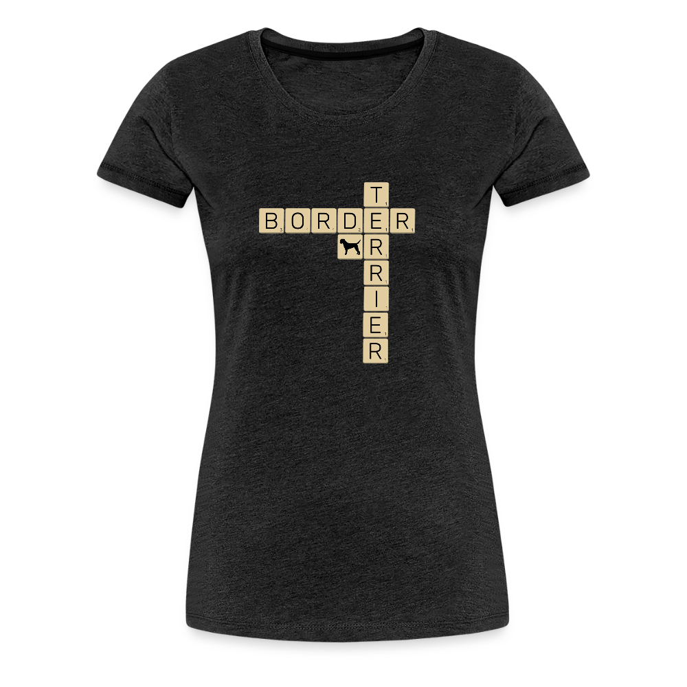 Border Terrier - Scrabble | Women’s Premium T-Shirt - Anthrazit