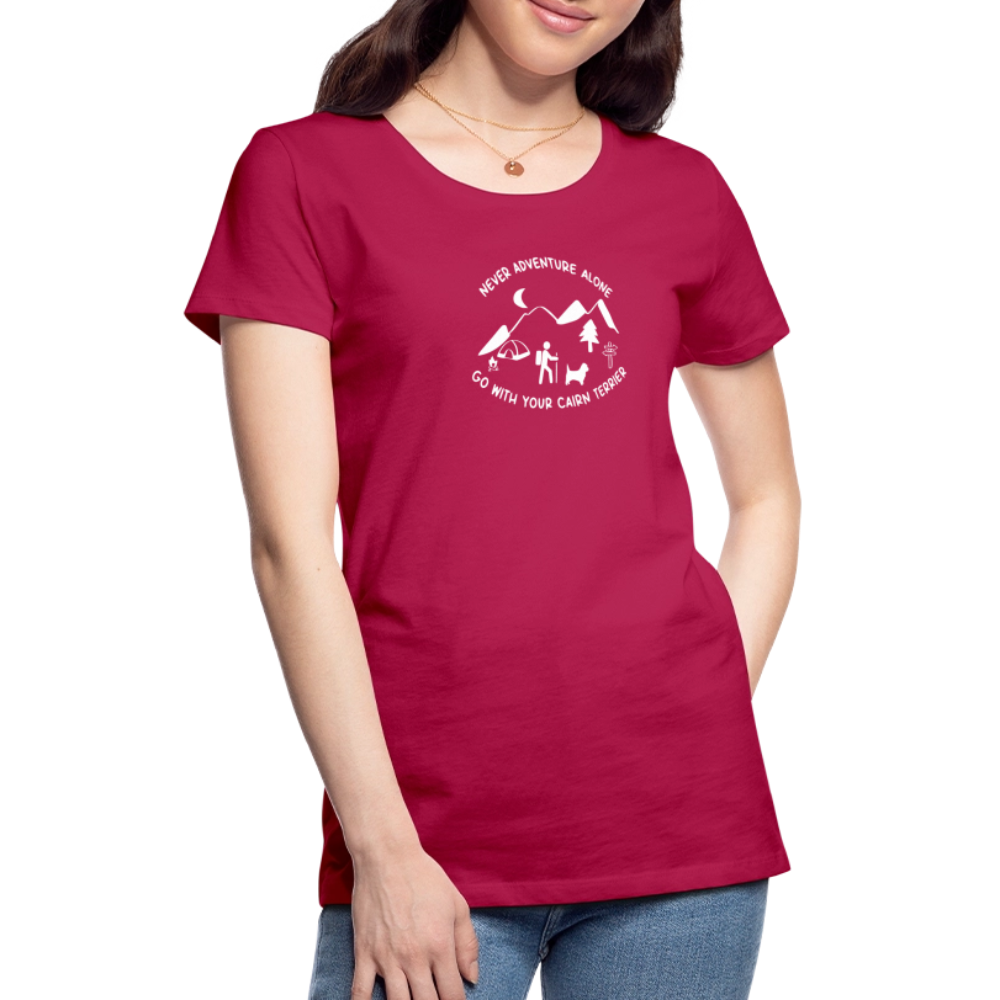 Women’s Premium T-Shirt - Cairn Terrier - Abenteuer - dunkles Pink