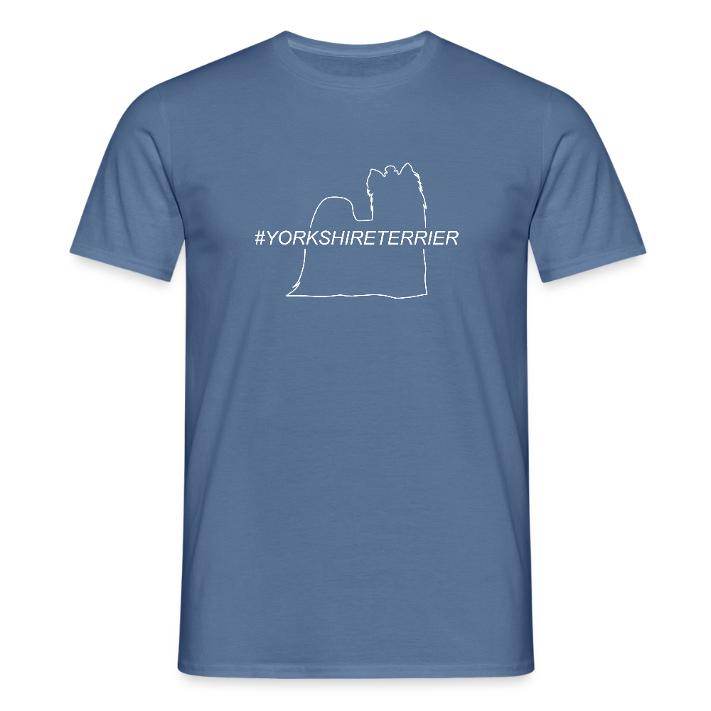 Yorkshire Terrier - Hashtag | Männer T-Shirt - Taubenblau