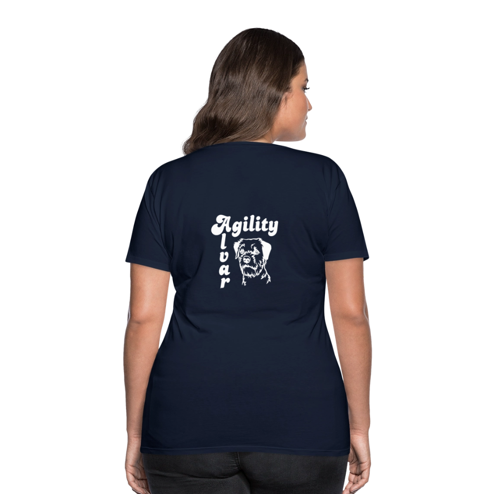 Border Terrier Agility | Women’s Premium T-Shirt - Navy