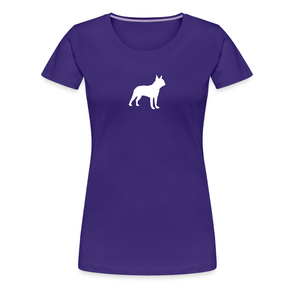 Boston Terrier-Silhouette | Women’s Premium T-Shirt - Lila