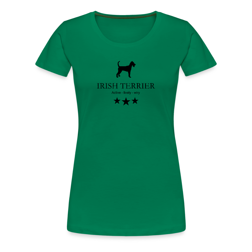 Women’s Premium T-Shirt - Irish Terrier - Active, lively, wiry... - Kelly Green