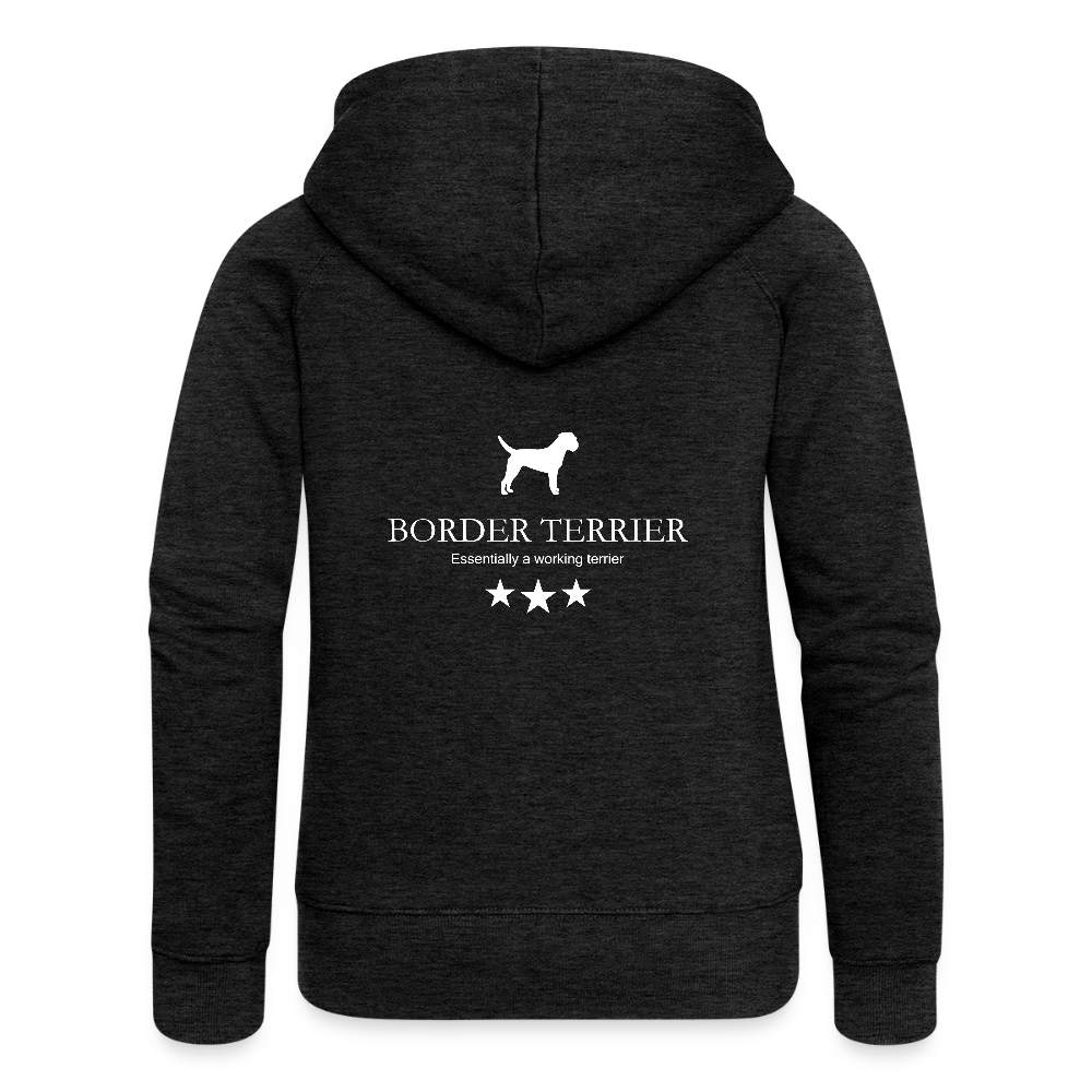 Frauen Premium Kapuzenjacke - Border Terrier - Essentially a working terrier... - Anthrazit