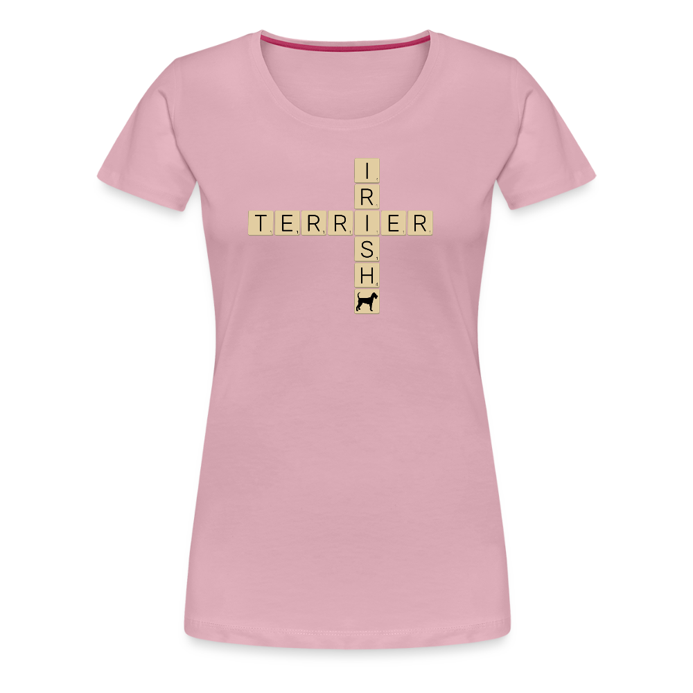 Irish Terrier - Scrabble | Women’s Premium T-Shirt - Hellrosa